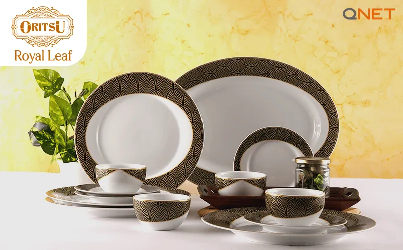 ORITSU Royal leaf dinner set