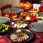 An array of dinner sets set on a table