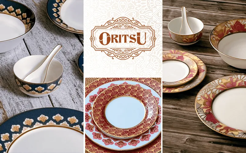 A selection of luxury dinner sets from The ORITSU